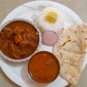 Kolhapuri Mutton Sukkha and Tambada Rassa.